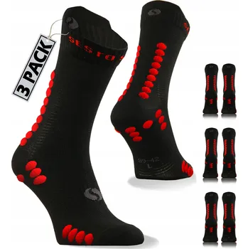 Dámské ponožky Sesto Senso 3 páry sportovních ponožek pro ženy a muže 47-50 černé