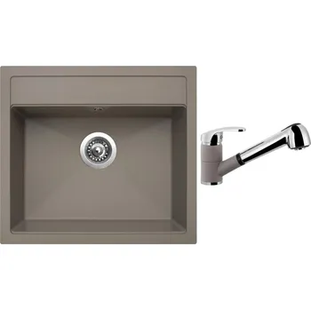 Kuchyňský dřez Set Sinks SOLO 560 Truffle + baterie Sinks LEGENDA S Truffle
