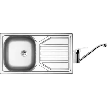 Granitový dřez Set Sinks OKIO 780 M matný + baterie Sinks PRONTO chrom