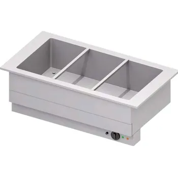 Vybavení pro vyvolávání a úpravu fotografie Vodní lázeň jednokomorová 3x GN 1/1, 2,4 kW, 1155x620x390 mm | STALGAST, ST322111