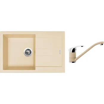 Kuchyňský dřez Set Sinks AMANDA 780 Sahara + baterie Sinks PRONTO Sahara