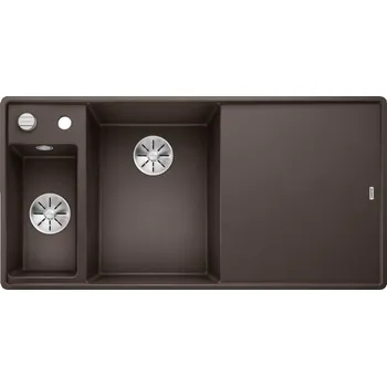 Granitový dřez Granitový dřez Blanco AXIA III 6 S-F InFino káva sklen.kráj.deska dřez vlevo s exc.