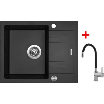 Kuchyňský dřez Sinks LINEA 600 XC Metalblack + Flexia