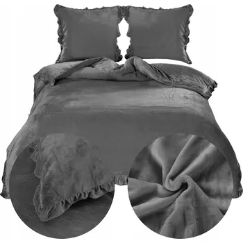 Povlečení Povlečení Silné mikrovlákno Velurové s vlnitou vlnou 160x200 Šedá