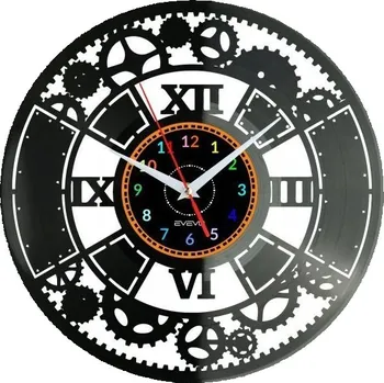 Hodiny STEAMPUNK NÁSTĚNNÉ HODINY DEKORATIVNÍ MODERNÍ VINYLOVÁ DESKA VINYL JAKO DÁREK