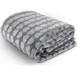 Mikroplyšová deka MIP-031 Srdíčka na šedém 100x150 cm