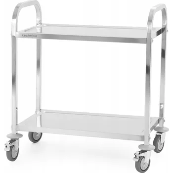 Servírovací stolek Servírovací vozík Technica se 2 policemi, nerezová ocel, nosnost 75 kg, 750x400x835 mm