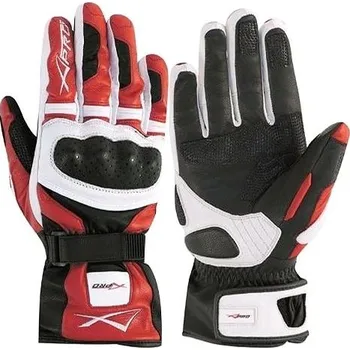 Moto rukavice A-PRO PRECISION GU-PSWR bílo-červené moto rukavice 3XL