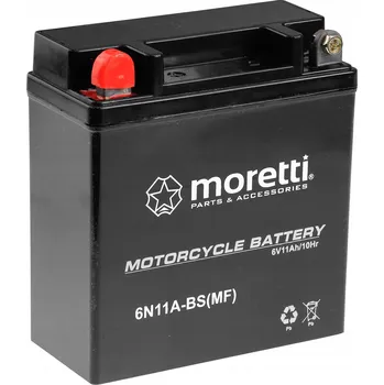 Motobaterie Akumulátor Moretti 6N11A-BS 6V/11Ah 105A památka