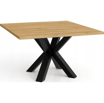 Konferenční stolek Konferenční stolek Noe 60x60 dub hikora přírodní čtvercová deska kovové nohy c