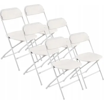 Zahradní židle Vevor kovová bílá