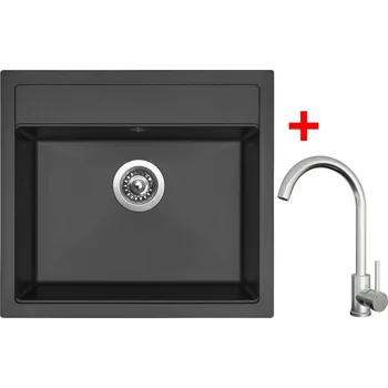 Kuchyňský dřez Sinks SOLO 560 Pureblack + ARCO celonerezová