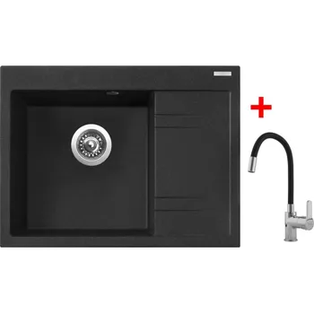 Granitový dřez Sinks RIM 650 L Granblack + Flexia
