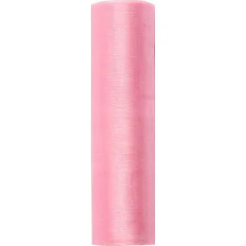 Party dekorace Id_1605 ORGANZA RŮŽOVÁ BĚHOUN TYL 16cm 9m DEKORACE ROLE OZDOBY STŮL