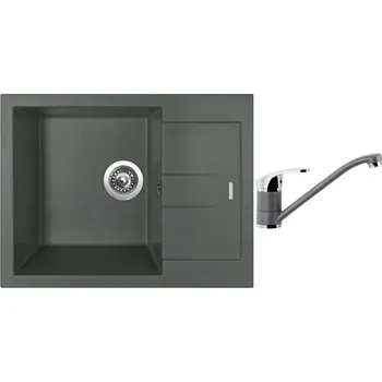 Kuchyňský dřez Set Sinks AMANDA 650 Titanium + baterie Sinks PRONTO Titanium