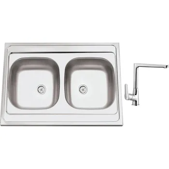 Granitový dřez Set Sinks CLP-A 800 DUO M + baterie CASPIRA