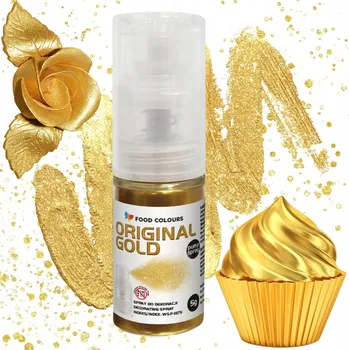 Potravinářské barvivo Barvivo v v prášku Food Colours 5 g 5 ml 1 ks zlaté