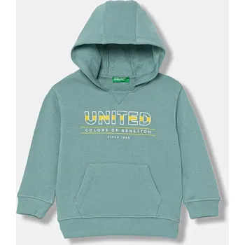 Chlapecká mikina Dětská bavlněná mikina United Colors of Benetton 3J68G2014.P.seasonal tyrkysová 06X, vel. 90