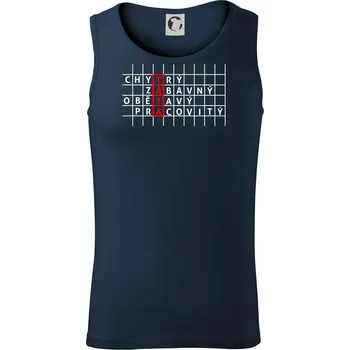 Křížovka táta - Tílko pánské Core - 2XL ( Námořní modrá (velmi tmavá - téměř černá) )