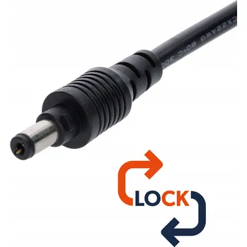 DC konektor 5.5x2.1 s kabelem 150cm 22AWG s pojistkou (černý)