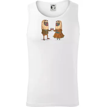 Alpaky s vínem pár - Tílko pánské Core - M ( Bílá )