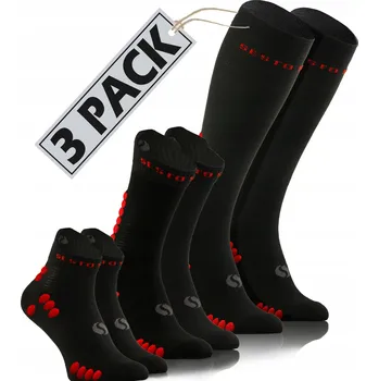 Dámské ponožky Sesto Senso 3 páry sportovních ponožek na běhání MIX 39-42 černé