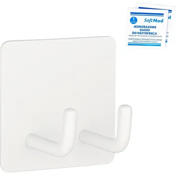 Věšák HÁČEK NA VĚŠÁK SAMOLEPICÍ NA HOLICÍ STROJEK KLÍČE BÍLÝ - PÁSKA 3M