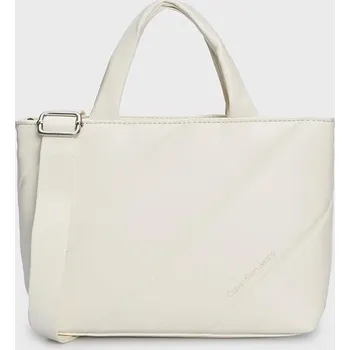 Kabelka Calvin Klein Jeans kabelka eko kůže bílá