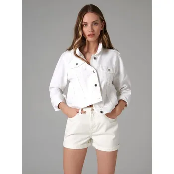 Dámské kraťasy Sinsay - Džínové kraťasy high waist mom - bílá - 6021J-00J - 6021J-00J-32