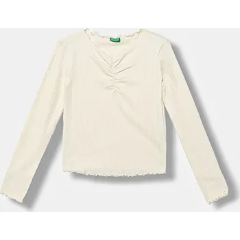 Chlapecké tričko Dětské tričko s dlouhým rukávem United Colors of Benetton béžová barva, 3KIEC10Q9 3KIEC10Q9.G.seasonal 01X, vel. 140