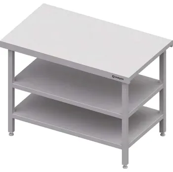 Vybavení pro vyvolávání a úpravu fotografie Centrální stůl se 2 policemi 1000x750x880 mm | STALGAST, ST128101
