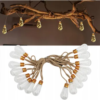 Dekorativní svítidlo Silná a Robustní SOLÁRNÍ GIRLANDA 16 LED Žárovek Zahradní Světla 7.8M