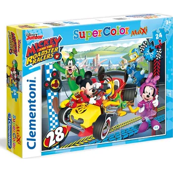 Puzzle Clementoni Puzzle Maxi Mickey závodník / 24 dílků