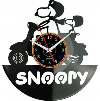 Hodiny SNOOPY NÁSTĚNNÉ HODINY DEKORATIVNÍ MODERNÍ VINYLOVÁ DESKA