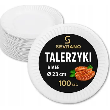 Jednorázové nádobí Papírový talíř Ekspert Południe bílý 23 cm 100 ks