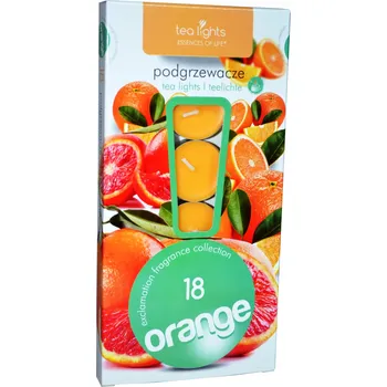 Svíčka Parafínová čajová svíčka pomeranč Admit 18 ks