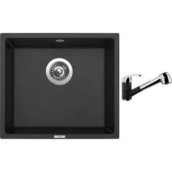 Kuchyňský dřez Set Sinks FRAME 457 Granblack + baterie Sinks LEGENDA S Granblack