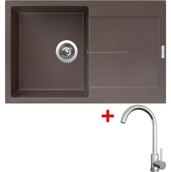 Granitový dřez Sinks ULTIMA 790 Marone + ARCO celonerezová