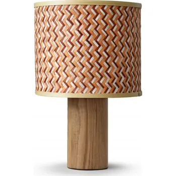 Stojací lampa PHIL Stojací lampa, pletený bambus, textilní kabel černý, vypínač na kabelu