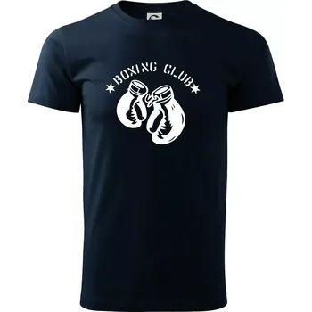 Pánské tričko Boxing club nápis - Triko extra velké (5-8XL) - 6XL ( Námořní modrá (velmi tmavá - téměř černá) )