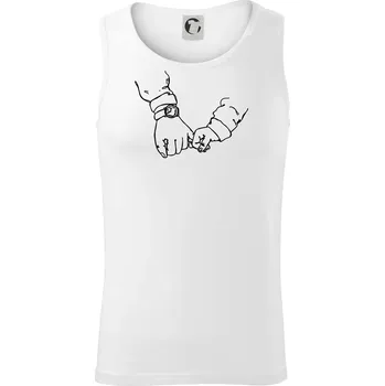 Táta a syn ruce obrys - Tílko pánské Core - XL ( Bílá )