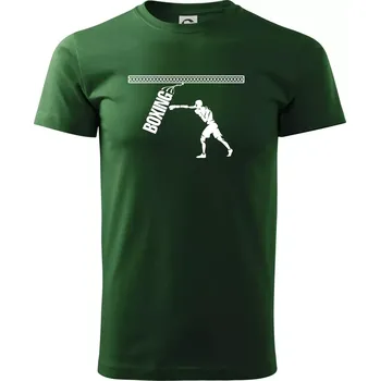 Pánské tričko Boxing boxer - Triko extra velké (5-8XL) - 8XL ( Lahvově zelená )