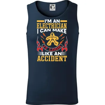 Elektrikář - úraz proudem - Tílko pánské Core - 2XL ( Námořní modrá (velmi tmavá - téměř černá) )