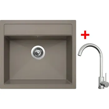 Kuchyňský dřez Sinks SOLO 560 Truffle + ARCO celonerezová