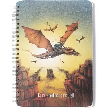 Kroužkový blok A5 Co mě nezabije, to mě posílí - čistý 50 listů