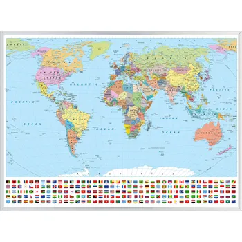 Obraz Plakát Politická MAPA SVĚTA Kontinenty 93x62