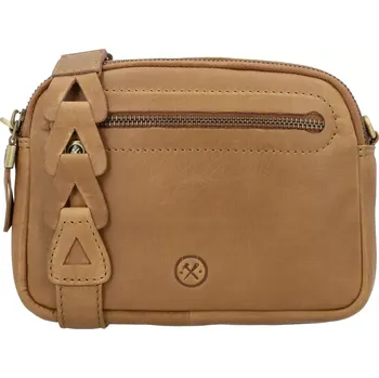 Kabelka Hnědá kožená crossbody kabelka "Molly"
