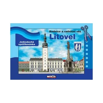 omalovánky Radnice a radniční věž Litovel - Jednoduché vystřihovánky