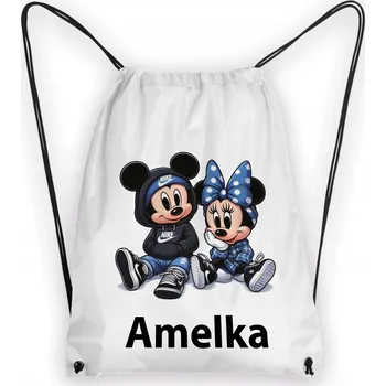 Školní Vak/Batoh na Tělocvik do Školky Školy Minnie Mouse + JMÉNO #2