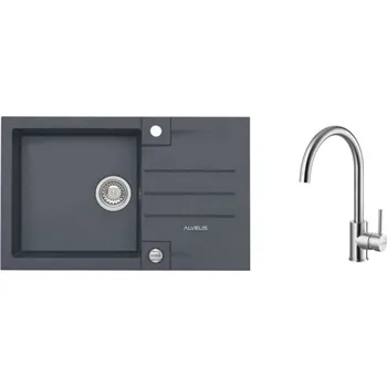 Granitový dřez SET ALVEUS ROCK 130/05+ BATERIE ELZA BRS